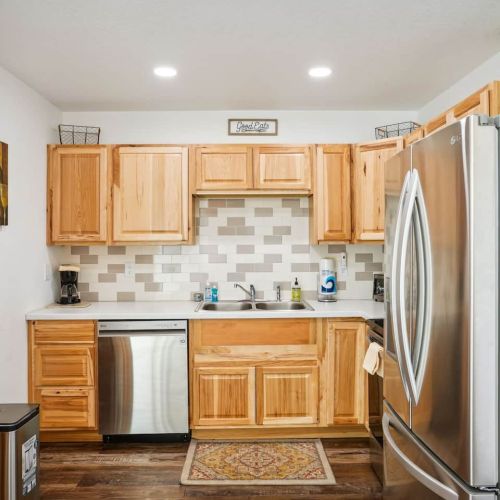 Kitchen with Refrigerator and Dishwasher