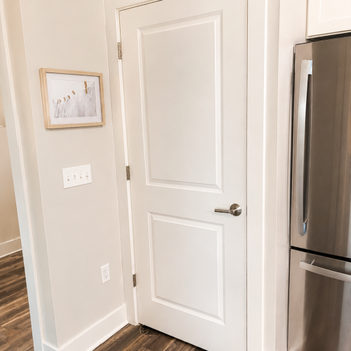 Laundry with stackable washer and dryer