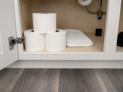 Toilet paper and Bathmat