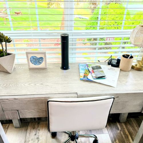 Funky Island - Functional desk space for working, studying, or planning your day.