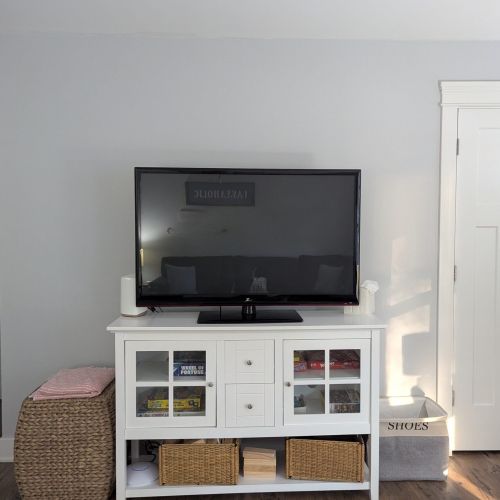 Kick back and relax with your favorite shows on the Smart TV.