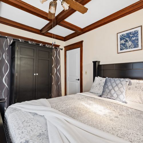 Bedroom 1
Cozy bedroom with soft linens, ample storage, and a peaceful atmosphere for a restful stay.