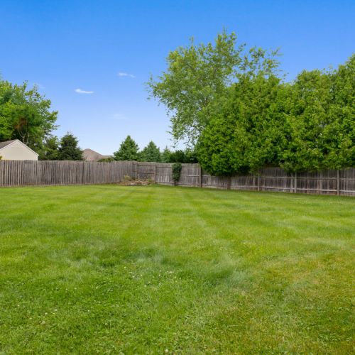 Fenced in back yard