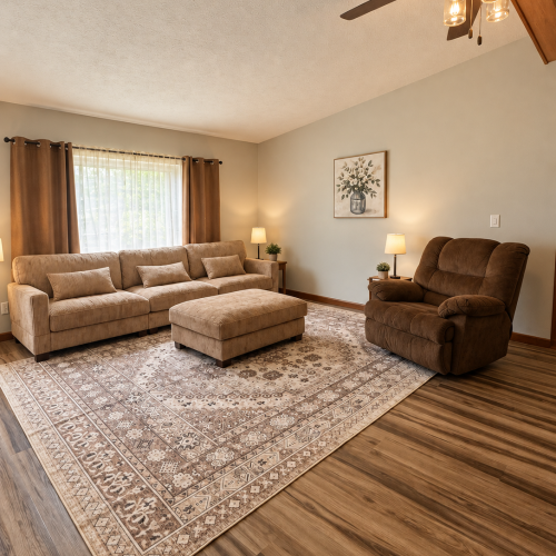 Additional view of the living room, showcasing the space and seating area.