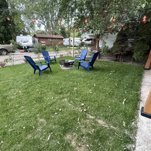 Outdoor fire pit, perfect for evening gatherings, storytelling, or roasting marshmallows under the stars.