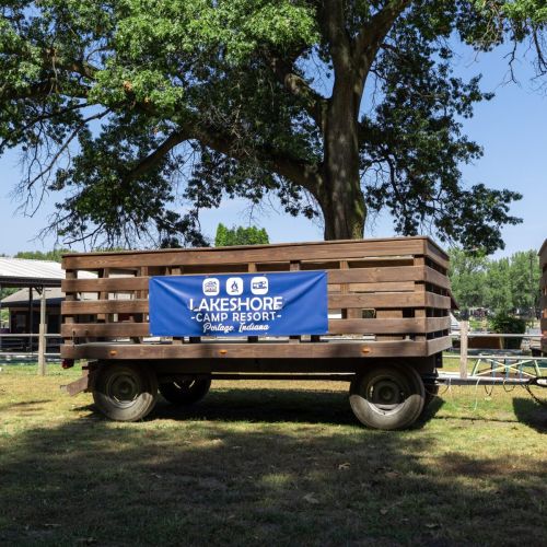 Take a scenic wagon ride through the campground for a memorable experience.