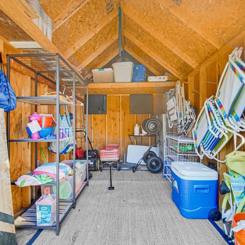 We've got you covered! Beach wagon, towels, chairs, umbrellas, and cooler all included for easy beach days at Sheridan Beach or the Indiana Dunes.