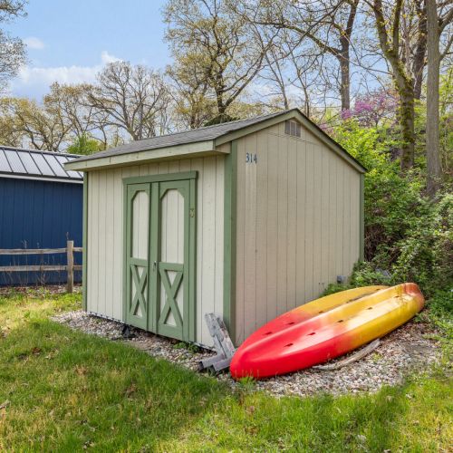 Storage Shed and Kayak