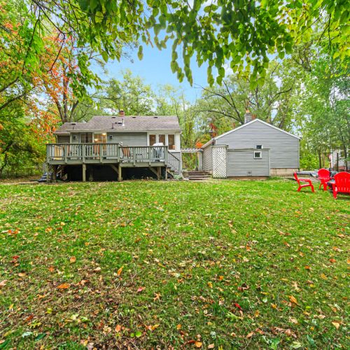 Backyard view of the home.