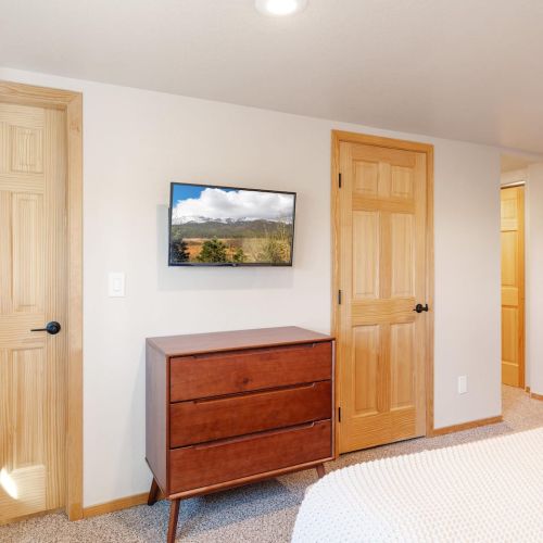 Lower level bedroom has it's own bathroom and laundry room