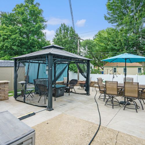 You can grill or just chill back here!  There is even a fire pit.