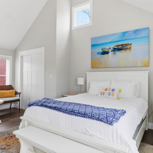 Comfortable Guest Bedroom with Fresh Linens.