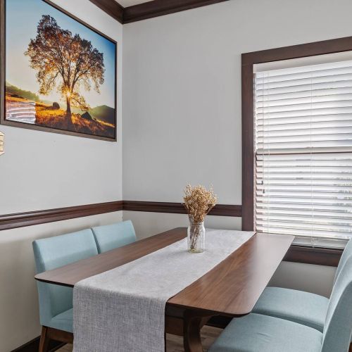 Dining area, open concept with living room