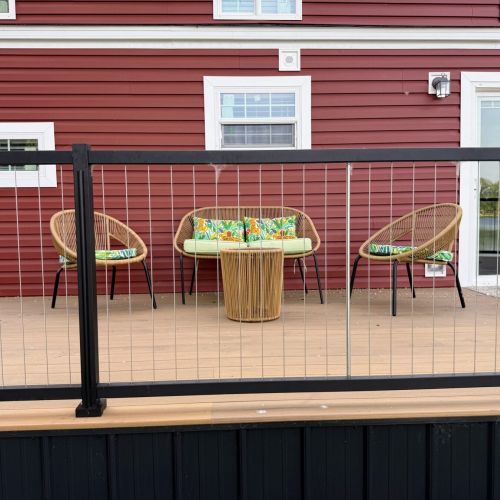 Funky Island - Deck seating area, perfect for morning coffee or evening relaxation.