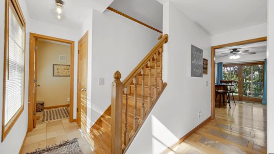 Stairs to second floor with all bedrooms