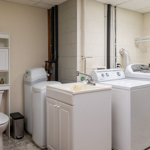 Half Bath and Laundry Room
