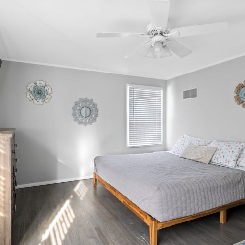 Upstairs bedroom with king bed