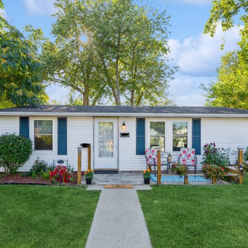 Beautifully Landscaped Front Yard