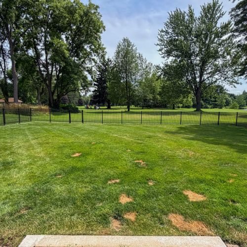 Scenic backyard view overlooking the golf course.