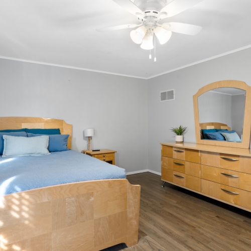 Second bedroom on second floor with dresser