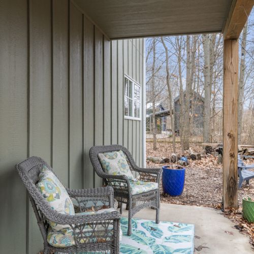 Outside seating area.