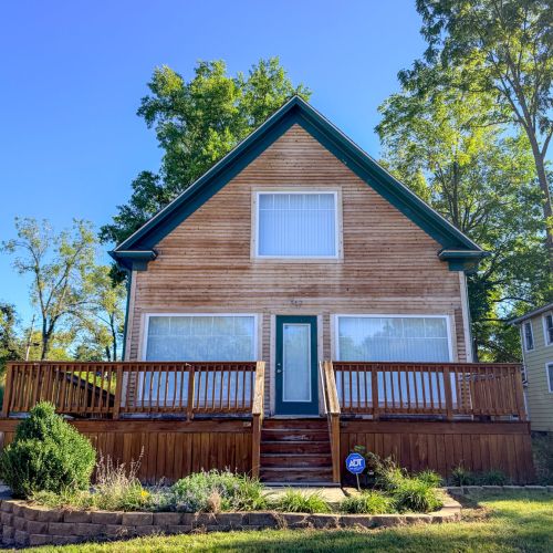 Another view of the front of the home exterior.