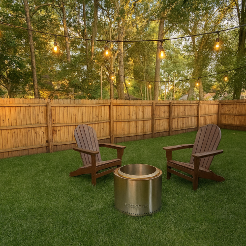 Yard with firepit