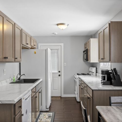 Kitchen View of Side Entrance