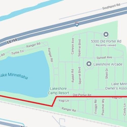 Custom map showing the park model’s precise site and address for convenient navigation.