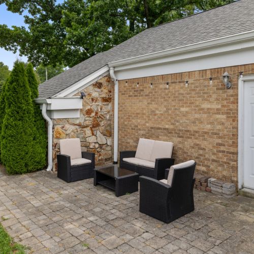 Outside sitting area by the grill.