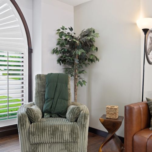 Comfortable seating in living room.