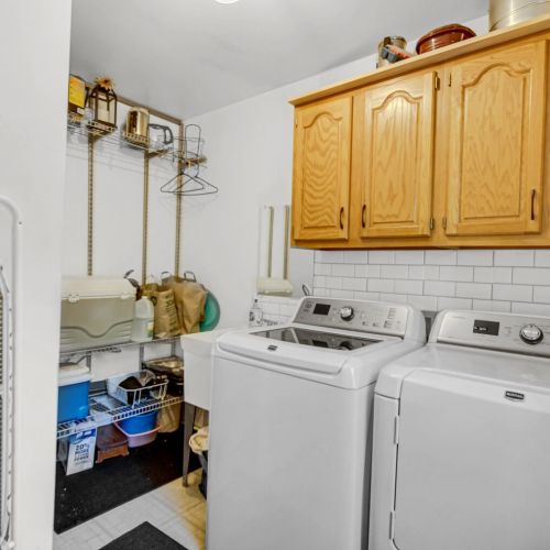 Laundry just off kitchen on main floor
