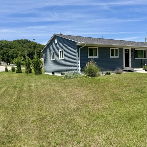 Front/side view of home