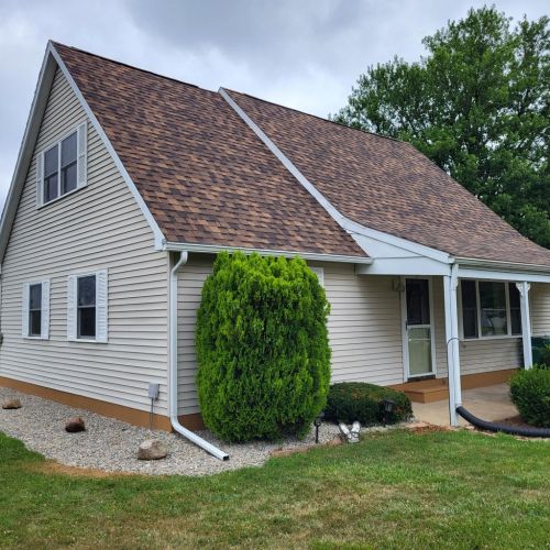 Side view of the home.