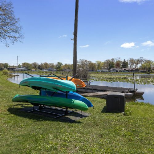 Kayaks and life vests free to use at own risk