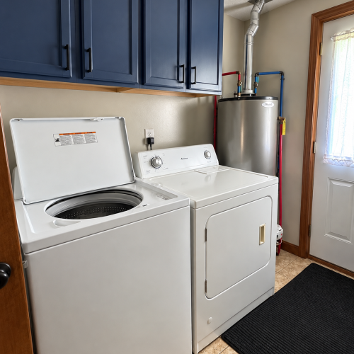 Convenient in-home washer and dryer available for guests.