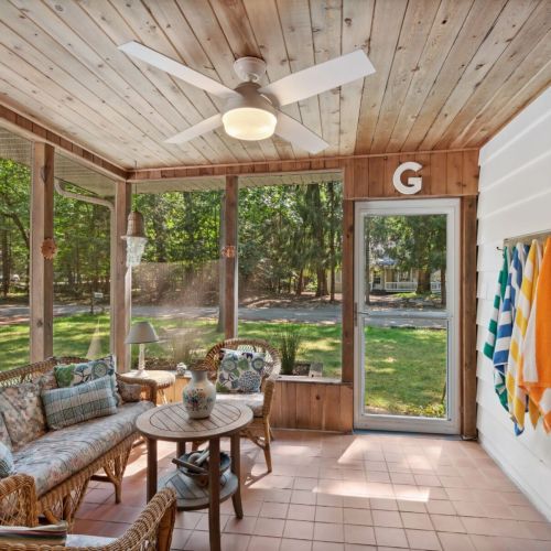 Front Porch with Beach Essentials