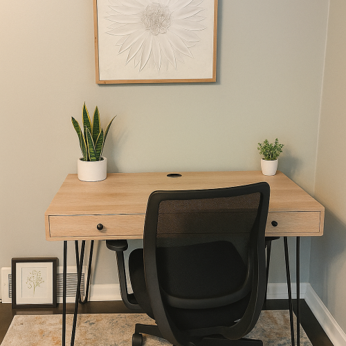 Desk with Chair in Living Room