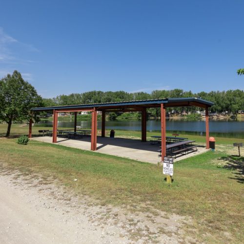 Another view of the pavilion available for use in the campground.
