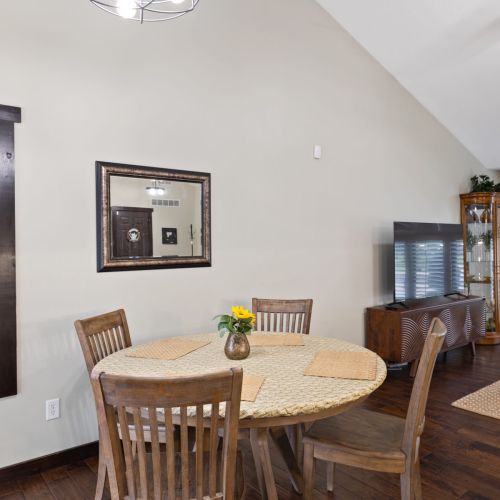 Open concept dinning area with the living room.