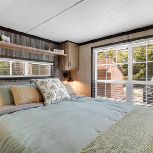 Main bedroom at Funky Island, offering comfort and a relaxing atmosphere.