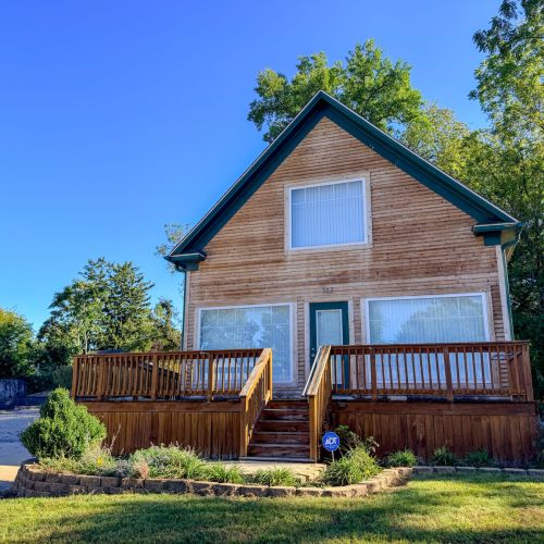 Another view of the front of the home exterior.
