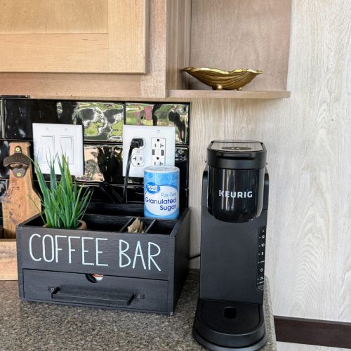 Cozy coffee bar setup, ideal for starting your day with a fresh cup.
