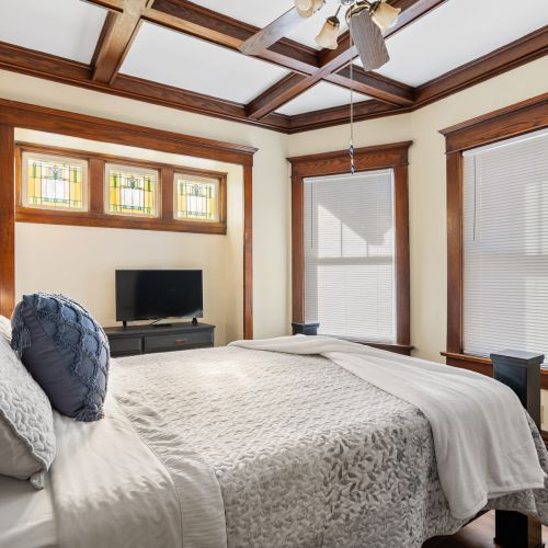 Bedroom 1 - View 2
Cozy bedroom with soft linens, ample storage, and a peaceful atmosphere for a restful stay.