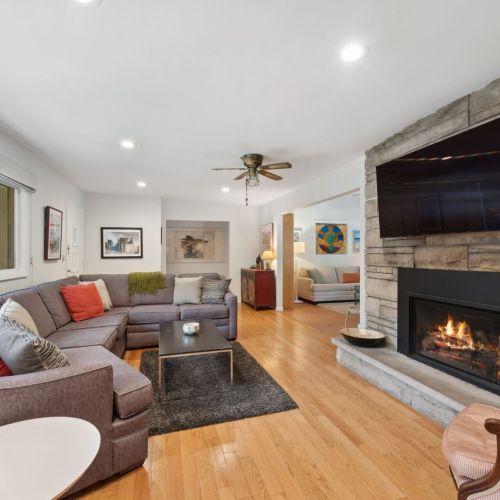 Main Floor Living Room with Fireplace