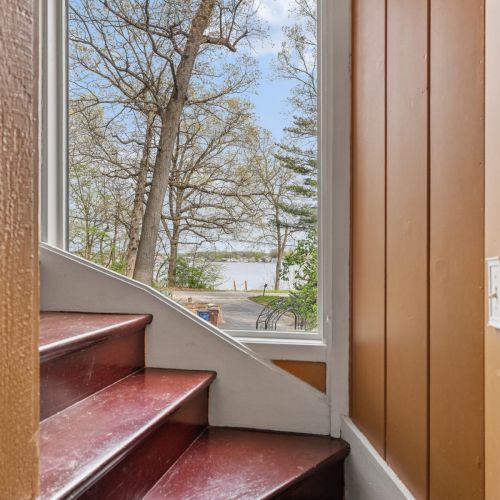 Stairwell with Lake View