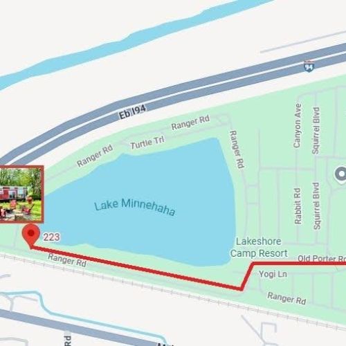 Funky Island - Custom map showing the park model’s precise site and address for convenient navigation.